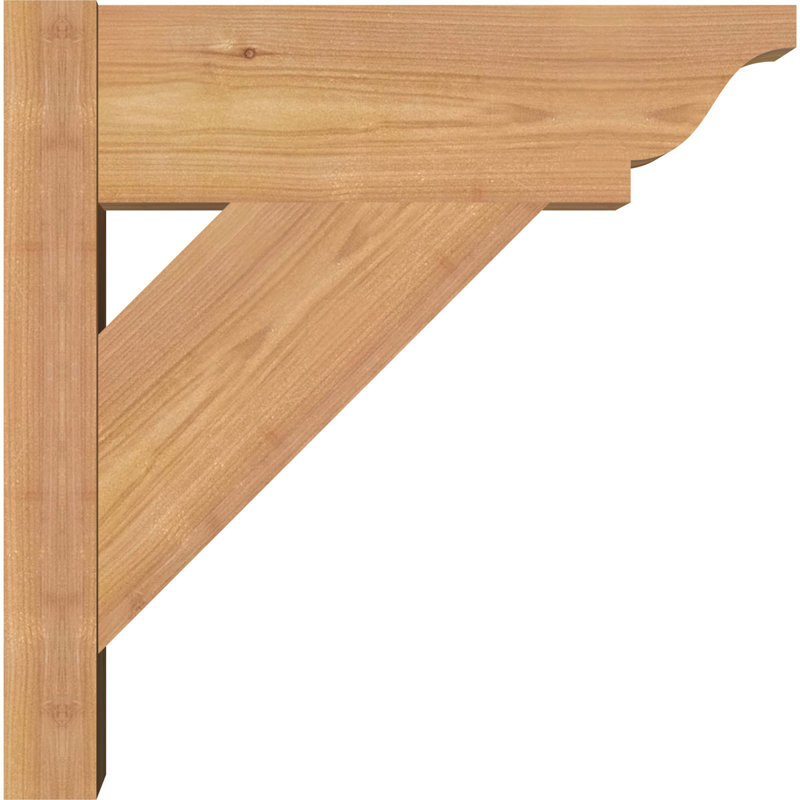 Persienne traditionnelle en bois rustique, Sapin Douglas de 5 1/2 po (lisse), P 14 po x H 14 po