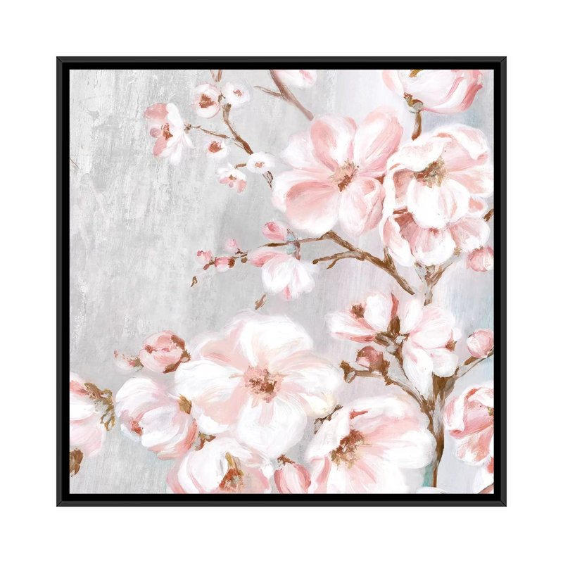 «Spring Cherry Blossoms II» par Eva Watts, reproduction d'art sur toile tendue, H 26 po x l 26 po x P 1,5 po