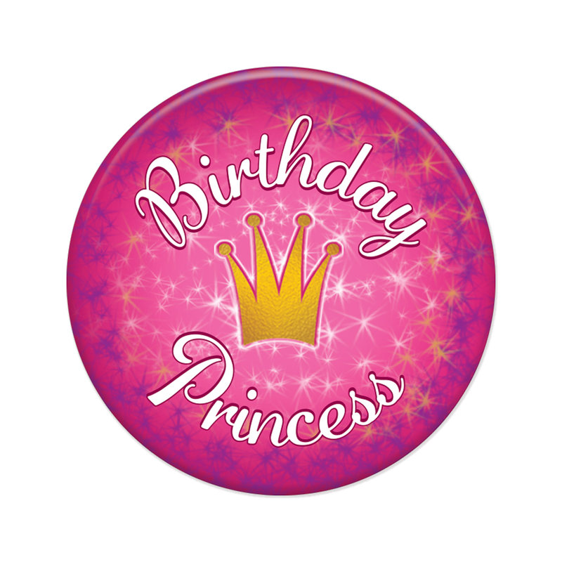 Bouton de princesse d'anniversaire