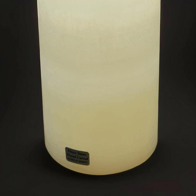 Porte-bougie blanc onyx