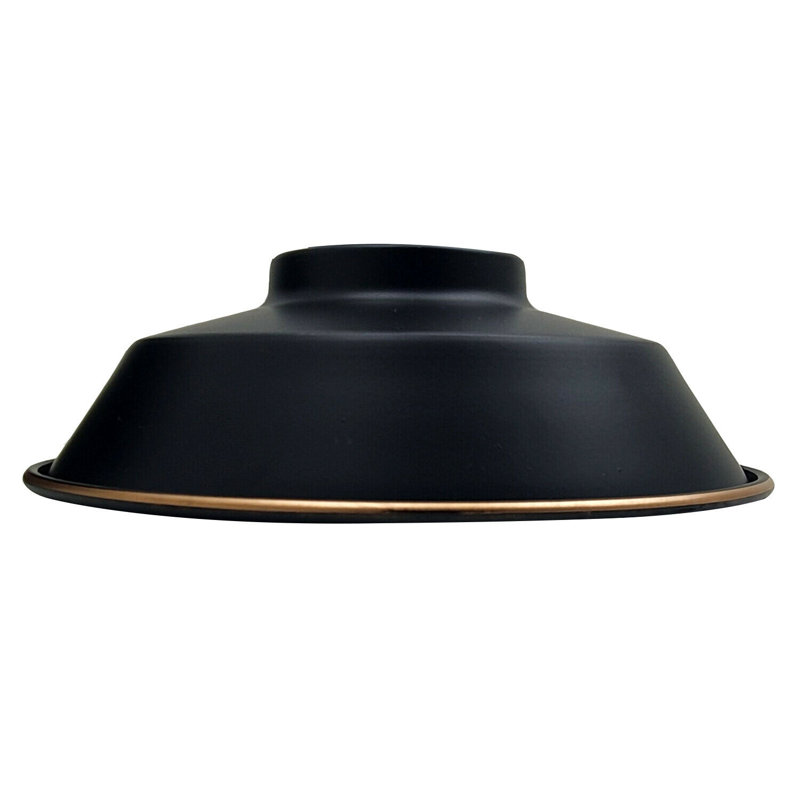 5cm H Metal Bowl Lamp Shade ( Uno ), Black