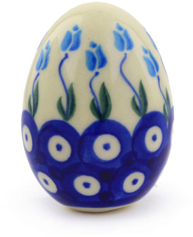 Figurine oeuf en céramique polonaise