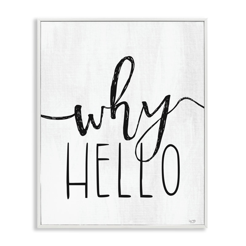 Pourquoi «Hello Hello», estampe numérique, design by Lux + Me Designs, H 30 po x l 24 po, Giclée encadrée blanc bord de mer
