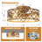 Vintage 18" 4-Light Weathered Gold Flush Mount Smart Ceiling Fan With Remote and APP Control