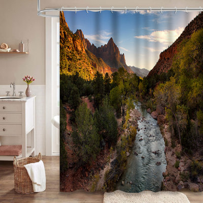 Rideau de douche avec 12 crochets Southwestern
