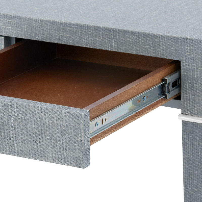 Claudette Writing Desk, Gray/Nickel
