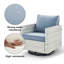 Chaises de patio pivotantes avec coussins Ingvald-1776065139