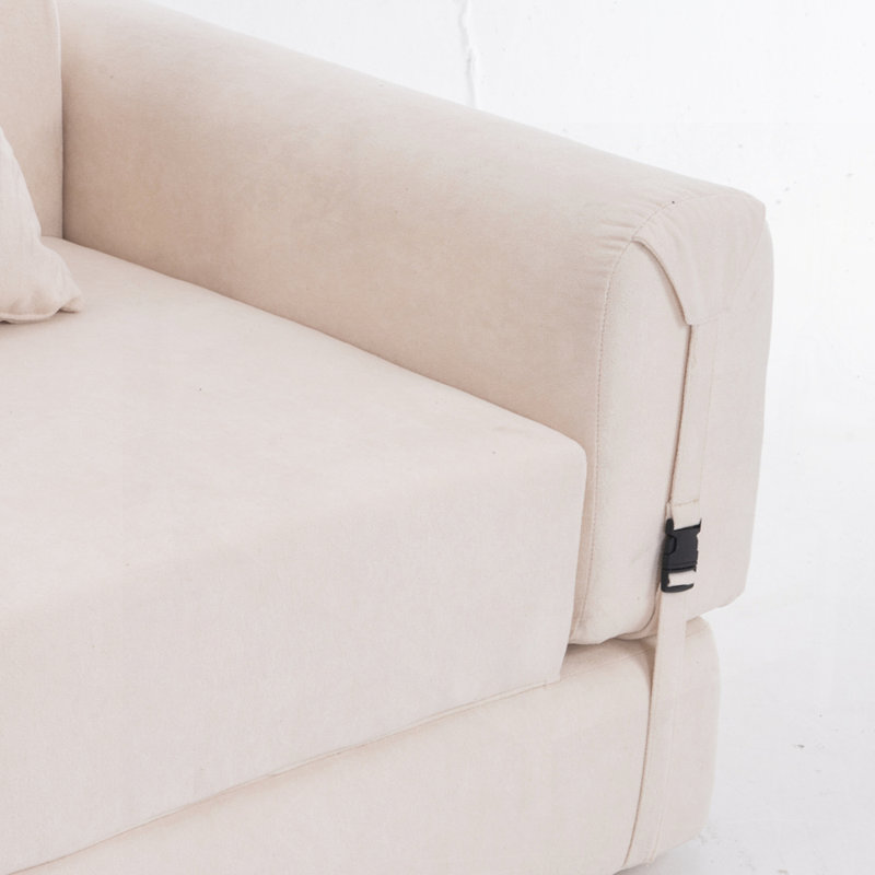 Canapé double modulaire inclinable Boneless, Beige