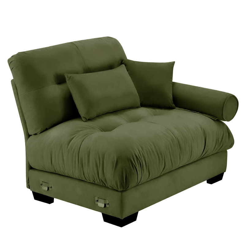 Canapé Milano RSF avec 3 coussins - vert olive, Vert olive