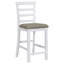 Ensemble de salle à manger 5 pièces multifonctionnel en bois d'hévéa à hauteur de comptoir avec chaises rembourrées et compartiment à vin intégré à 9 bars, porte-verres à vin-846303486