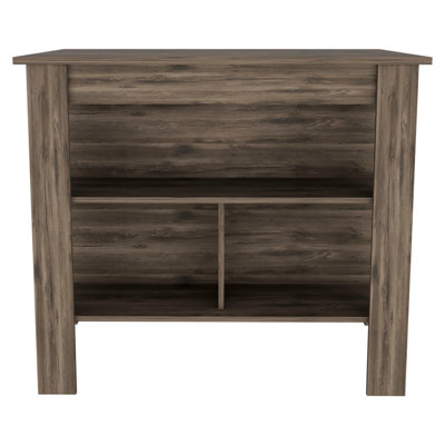 Cala Kitchen Island, Four Legs, Three Shelves
