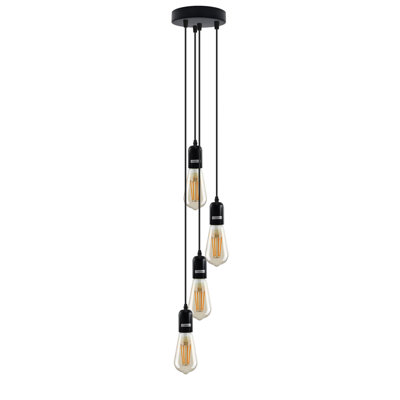 Mathurine - Light Black Cluster Pendant