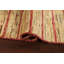 Tapis beige / rouge en laine noué à la main de conception unique 2 pi 10 po x 5 pi 1 po New Age