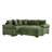 Kojka Convertible Corduroy Modular Sectional Sofa with Thick Armrests & Movable Ottoman-114888063-121418092