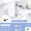 Robinet de salle de bain avec poignée simple, bonde escamotable, plaque de pont, filtre 3 couches, conception économiseur d'eau et contemporaine, cascade manuelle moderne-131418134