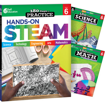 180 Days Steam, Science, and Math Grade 6