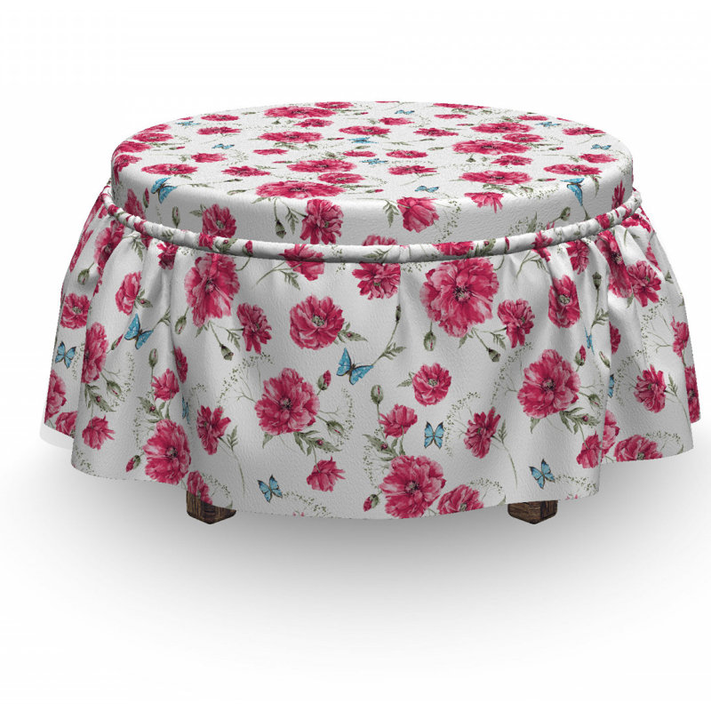 Ensemble de housse pour repose-pieds à coussins carrés 2 pièces