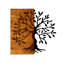 Accessoire décoratif mural en bois, 22,8 po x 22,8 po | 50% bois véritable (noyer) et 50% métal (noir), épaisseur: 1,2 po | Conception unique pour la décoration intérieure, fixation murale facile, variation naturelle de couleur et de texture-118262847
