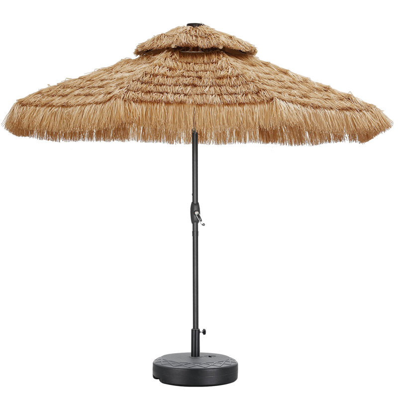 Parasol 9 pi Tiki avec base incluse