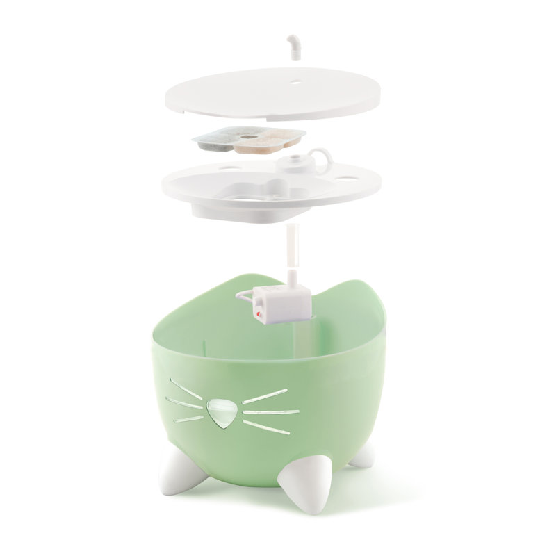 Mint Green Stainless Steel Cat Water Fountain