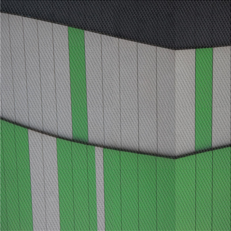 Tapis à motifs vert / gris, Carré 3 pi