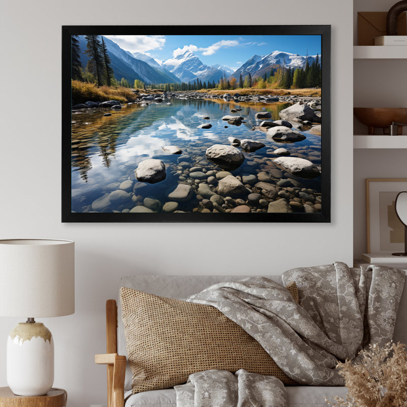 Canada Majestic Rockies II - impression, H 30 po x l 40 po x P 1,5 po, Cadre photo noir