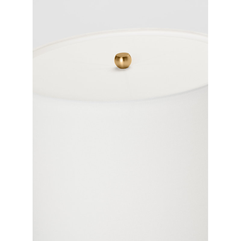 Pink Ceramic Table Lamp with White Linen Shade