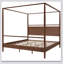 Solid Wood Canopy Bed Frame Four Posters Bed No Box Spring Needed-612786839