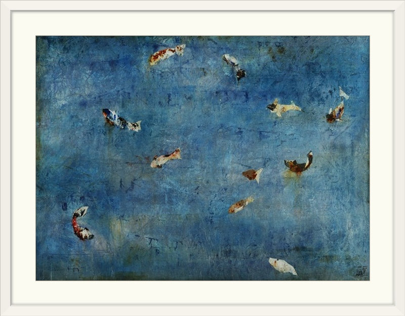 « riporian », reproduction sur toile, Encadré Blanc, 25" H x 32" lx 1" p