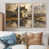 Toile naturelle avec cadre flottant