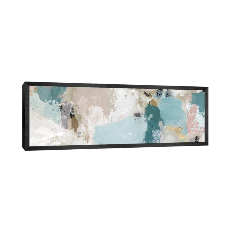 Abstract Dream II by Isabelle Z - Panoramic Painting on Canvas, Black Framed, 30.48 cm H x 91.44 cm W