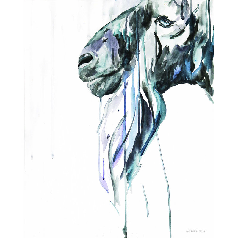 «Goat-Tee» par Kamdon Kreations - impression sur toile tendue, H 16 po x l 12 po