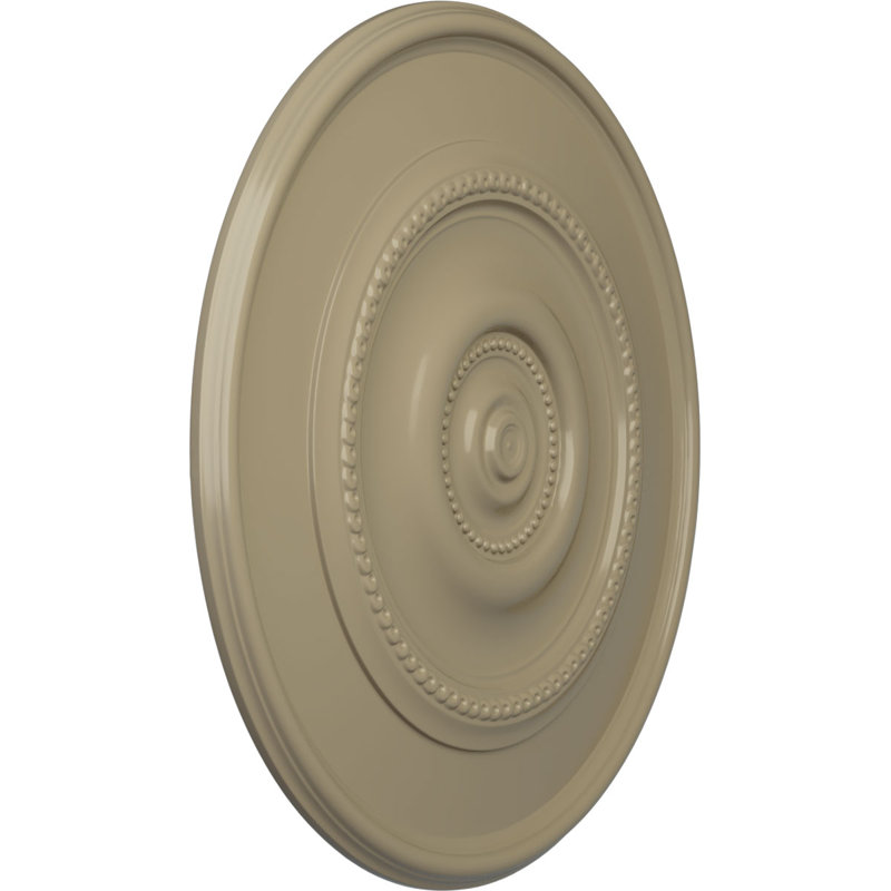 Médaillon de plafond traditionnel en résine Endurathane, 24 3/8 po x P 1 1/8 po (convient aux auvents jusqu'à 5 7/8 po), fini désert Gobi peint à la main