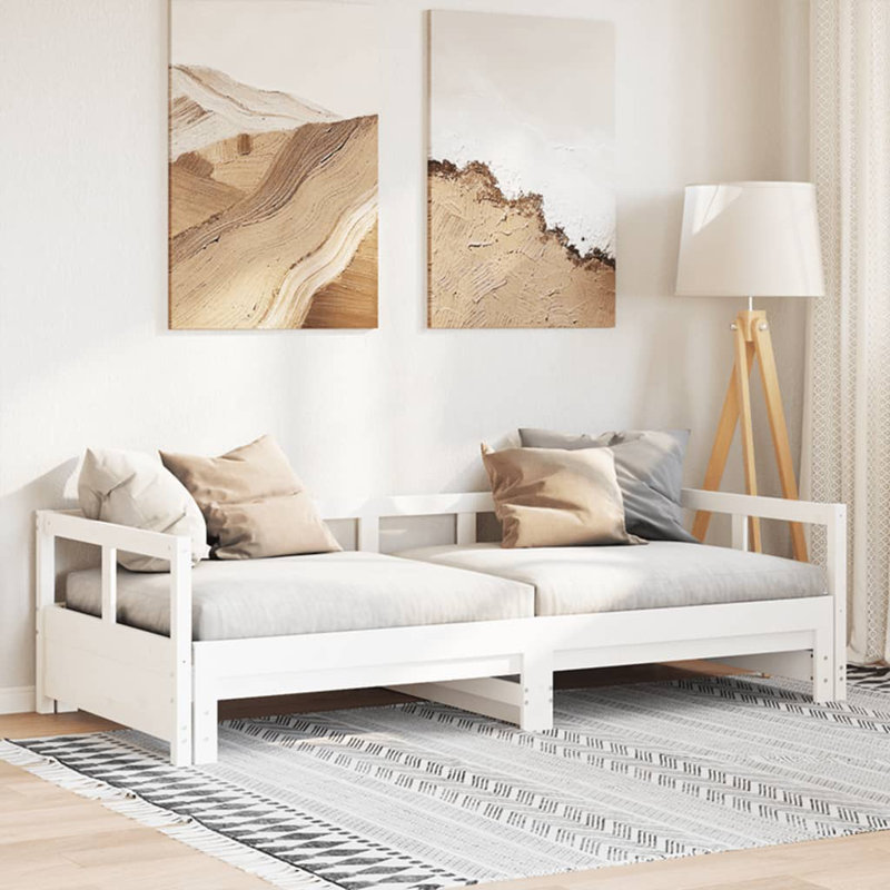 Rezo Solid Wood Daybed, European Single (90 x 200cm), White