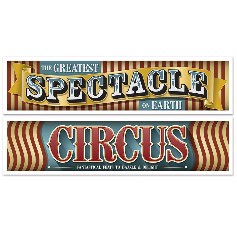 Bannières de cirque rétro