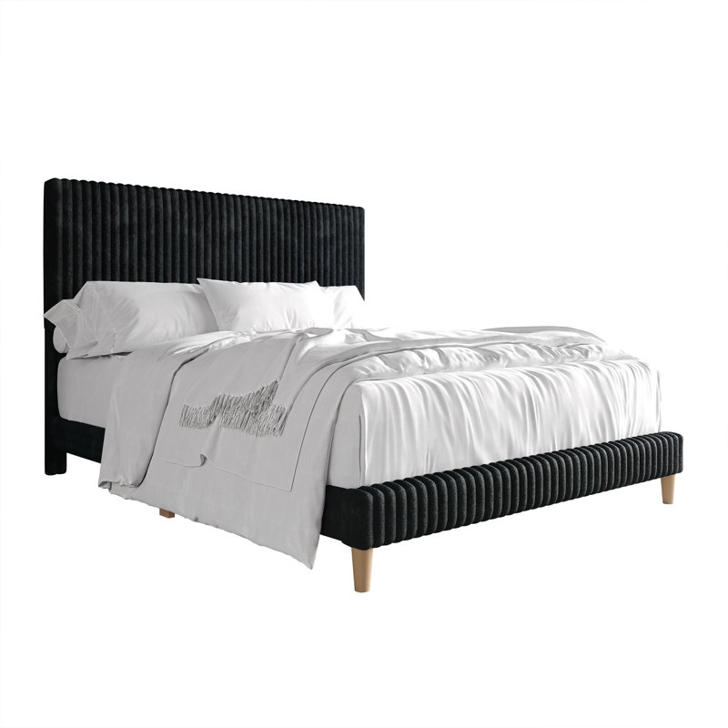 Corduroy Velvet Upholstered Bed | Modern Chic Design
