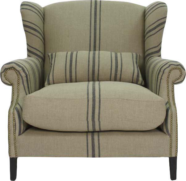 Leon Linen Wingback Chair