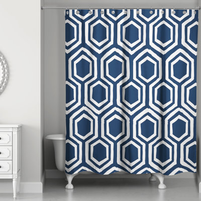 Arib Geometric Single Shower Curtain
