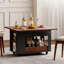 Table basse / table d'appoint moderne 27,6 po avec plateau pliable et roulettes, rangement à plusieurs niveaux-1300469225