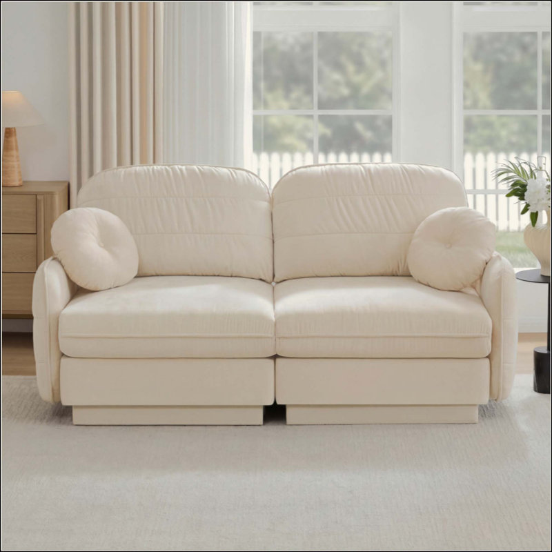 Canapé Chenille Cloud, Cream Beige Chenille