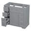 Meuble-lavabo 36 po sans lavabo, base d'armoire seulement, une armoire et six tiroirs-603571072