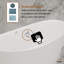 Baignoire autoportante à surface solide de 67 po x l 31 po avec robinet-86003676