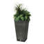 Algreen Valencia Planter, Square Taper Planter with Elevated Plant Shelf, 14-In. by 24-In. Height, Slate-1170089259