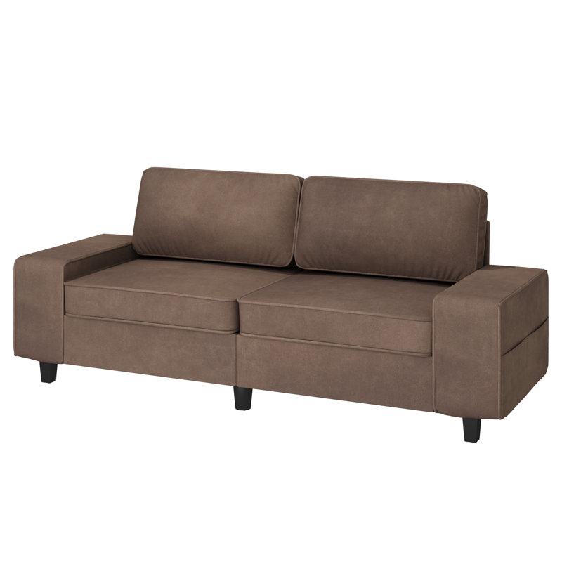 Causeuse de salon de style moderne, Tissu café