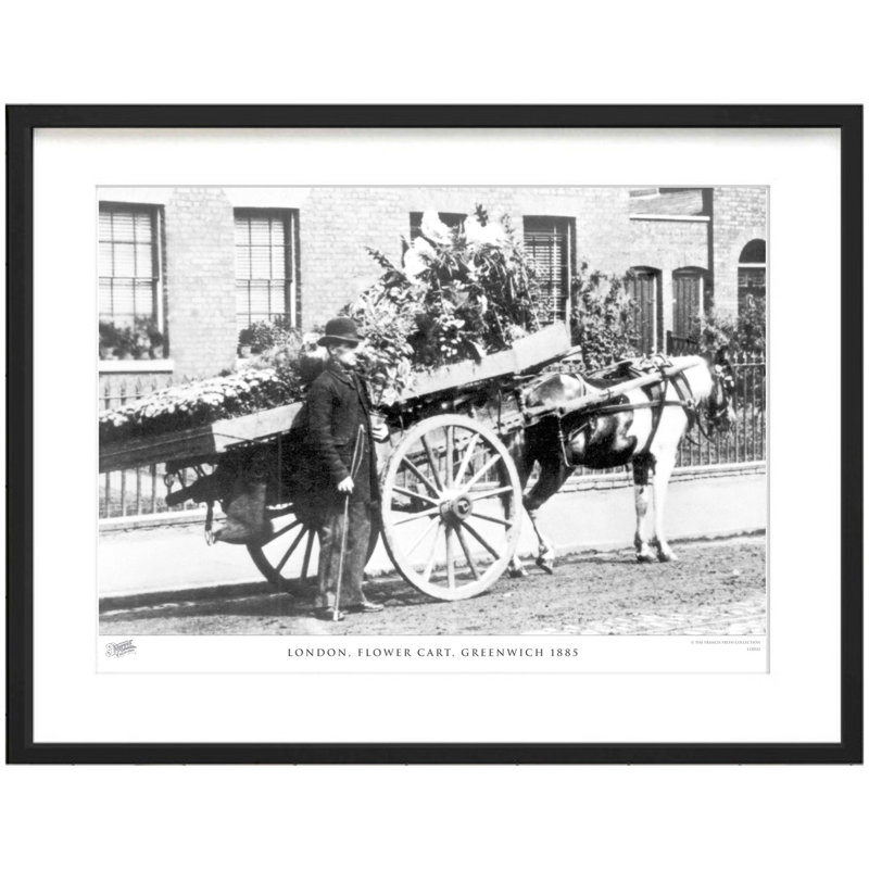 London, Flower Cart, Greenwich 1885 by Francis Frith - Single Picture Frame Print, 28cm H x 36cm W x 2.3cm D