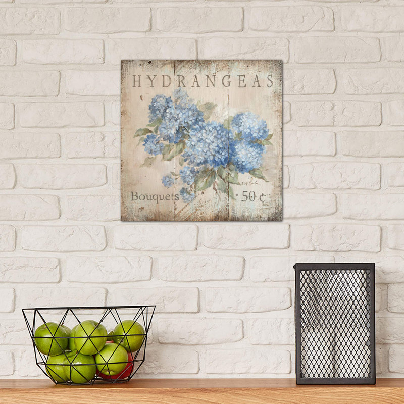 Hydrangeas Bouquets (50 Cents) by Debi Coules - Wrapped Canvas Painting, 93.98 cm H x 93.98 cm W x 1.91 cm D