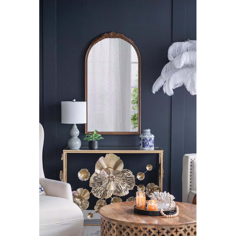 Miroir décoratif Langosta Bingley, H 42 po x l 23 po, Brun