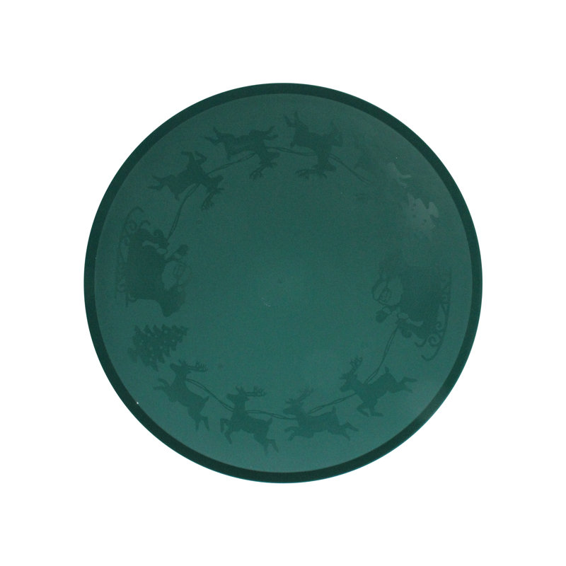 28" Green Resin Christmas Tree Stand Tray