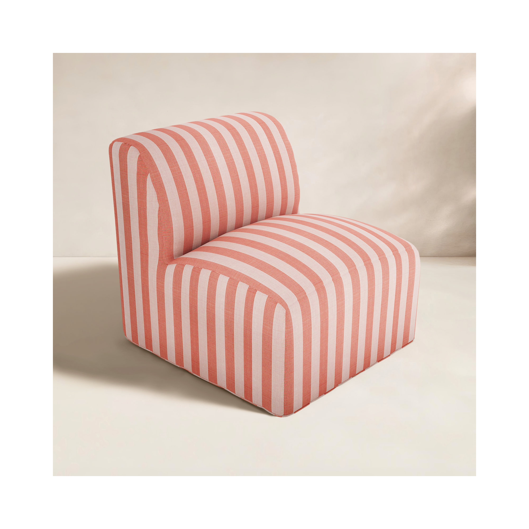 Praia Sunbrella® Patio Chair, Expressive Blush Striped Sunbrella®
