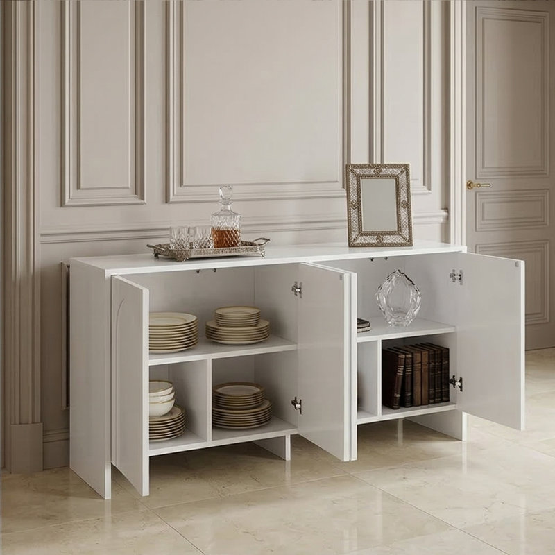 Buffet arqué 4 portes Valencia, Blanc